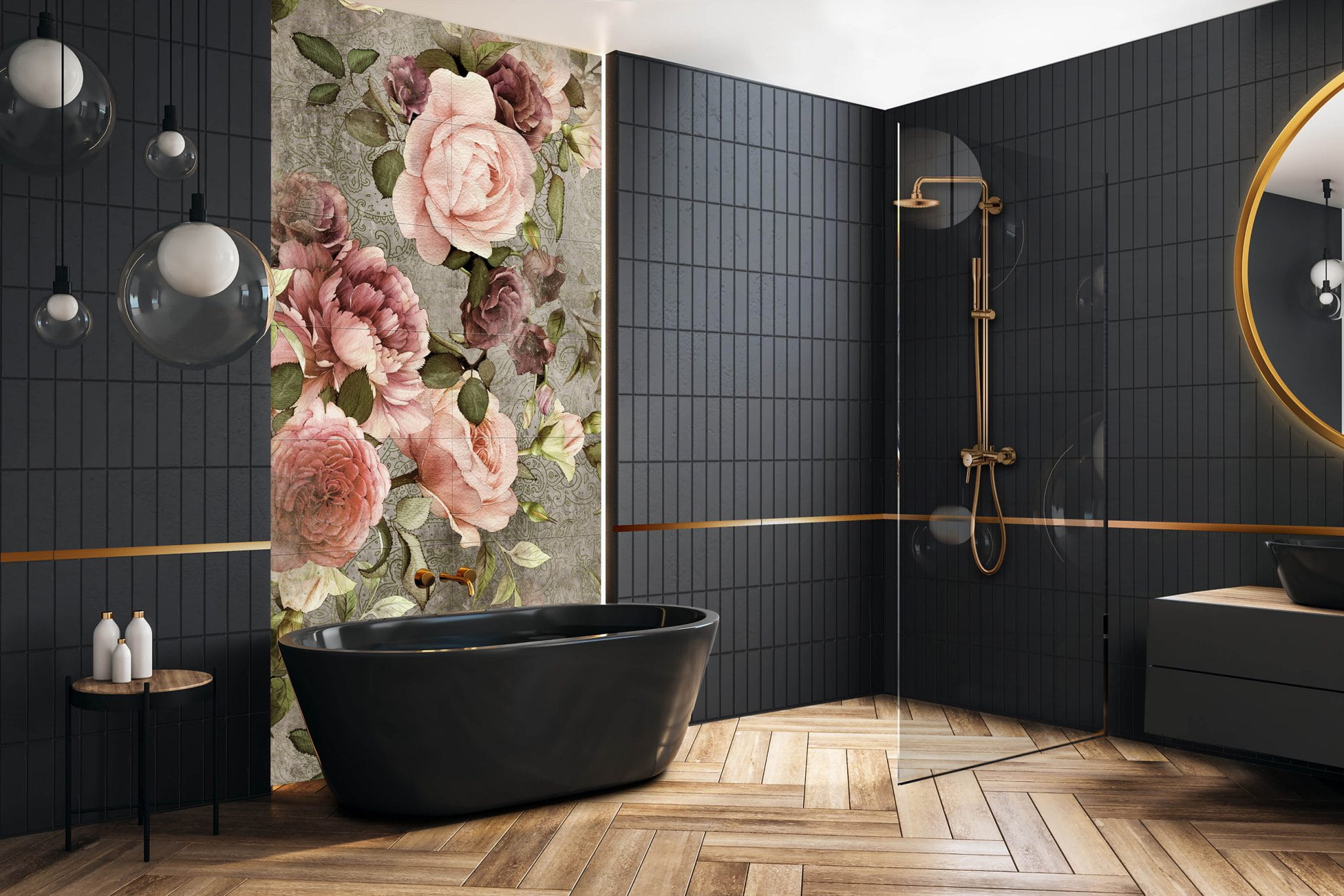Ceramik Studio Obraz Wielkoformatowy płytka ceramiczna obraz PEONIA 210 x 120