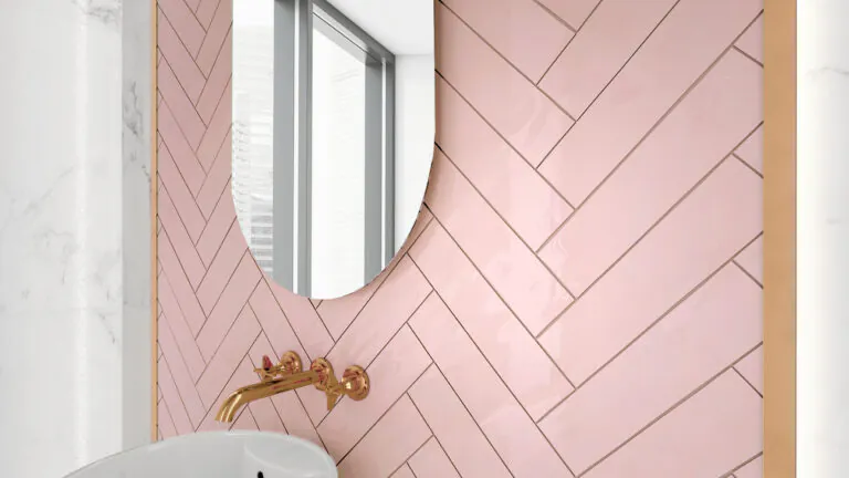 Ceramik Studio płytka ceramiczne Cegiełka Light Pink Glossy 7,4 cm x 29,9 cm - obrazek 2