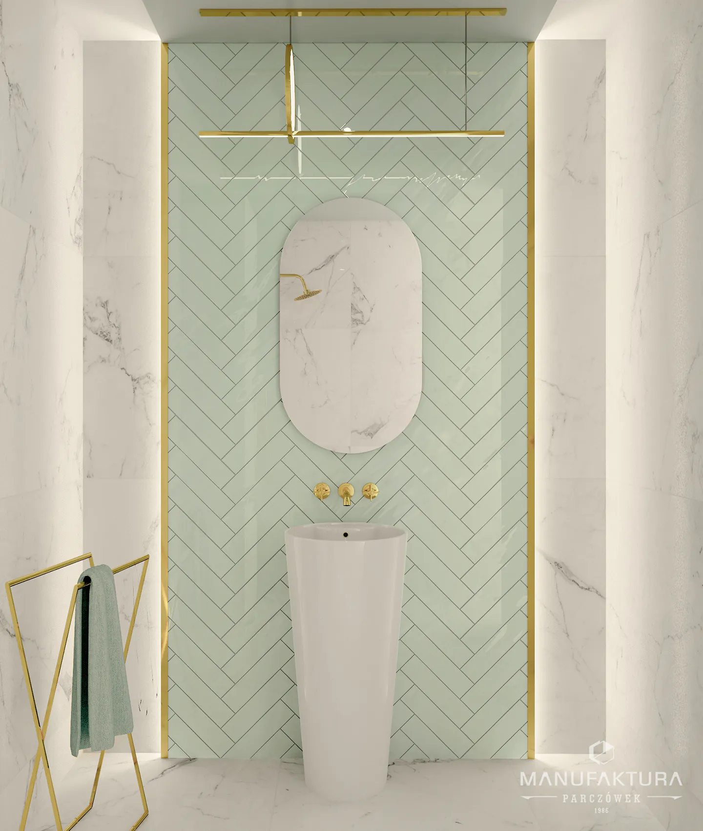 Ceramik Studio płytka ceramiczne Cegiełka Light Green Glossy 7,4 cm x 29,9 cm - obrazek 3