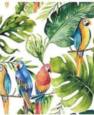 MURAL GRESOWY PARROTS WHITE 60X60 GAT I