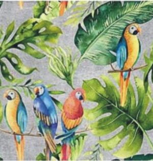 MURAL GRESOWY PARROTS cement 60X60 GAT I