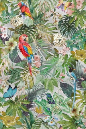 Mural gresowy 120x180 DEK 120X180 JUNGLE-3 LIGHT 6-ELEM. MAT GAT I